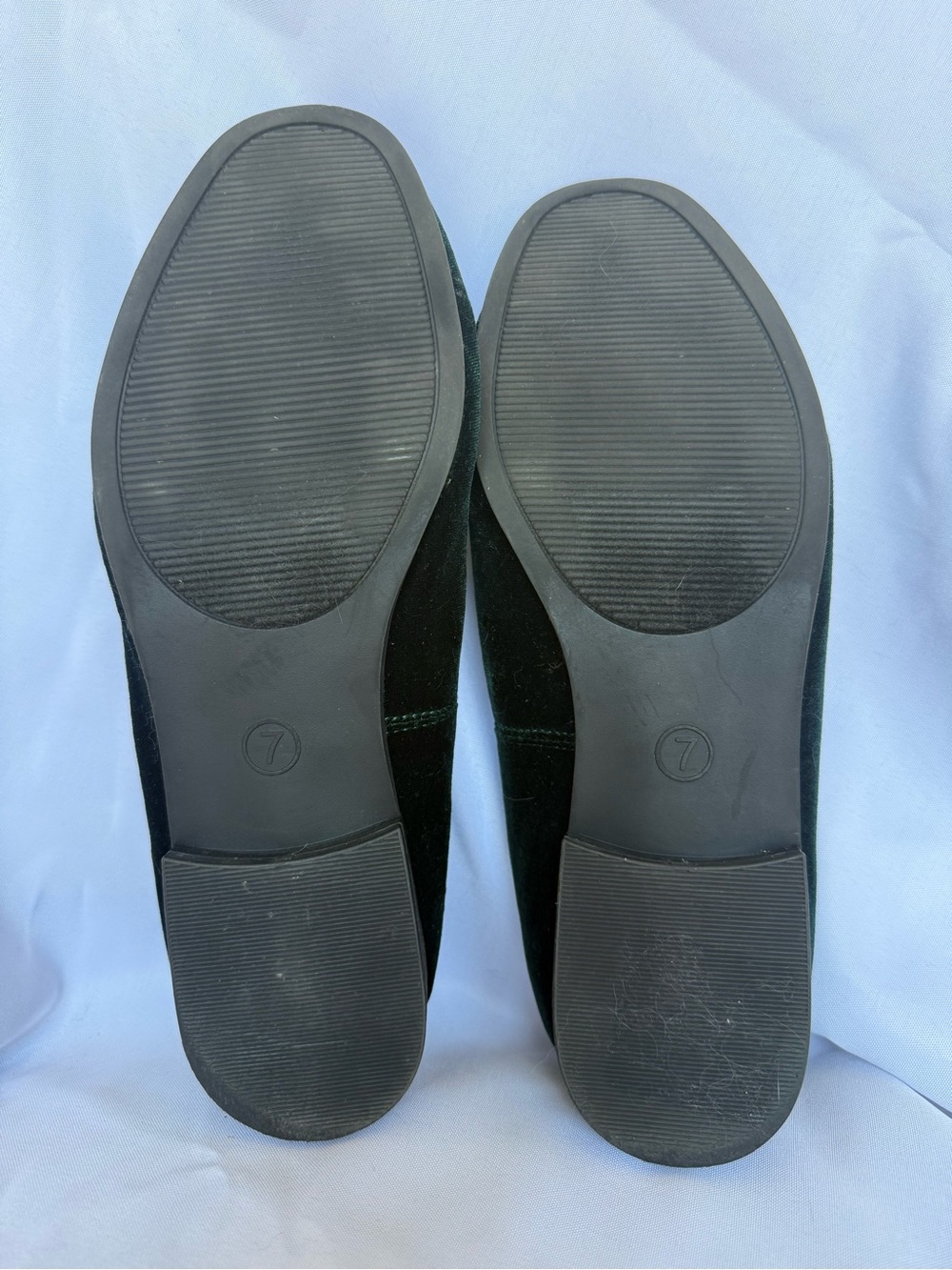Charming Charlie Emerald Green Velvet Horsebit Loafers Size 7 - Picture 9 of 9